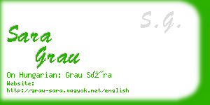 sara grau business card